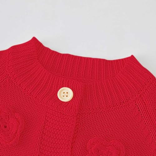 Baby Girl Crochet Sweaters Knit Crew Neck Button Cardigan Toddler Long Sleeve Warm Fall Winter Clothes2