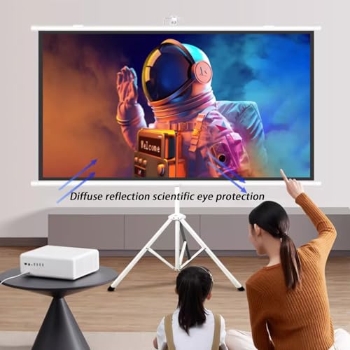 Pantalla de proyector portátil con tripie, 60 pulg miniatura 4