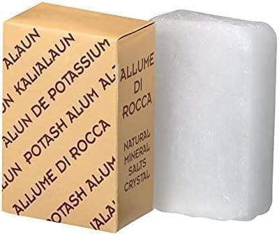MAUQI 1 bloque rectangular de aluminio de roca de 90 g, higiene para cara, cuerpo, después del afeitado y la eliminación del vello, 1 pieza