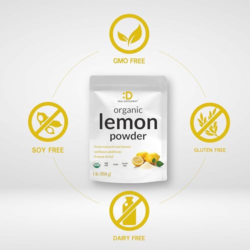 Organic Lemon Powder, 1lb – Real Freeze-Dried Source – Rich in Essential Vitamin C – Natural Immune Support – Raw Lemon Juice Flavor & Aroma – Non-GMO, Filler Free, No Sugar - Thumbnail 3