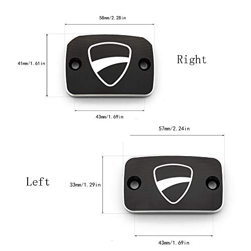 Motorcycle Master Cylinder Front Brake Clutch Right Left Fuel Reservoir Cover Tank Cap Compatible With Ducati Monster 695 696 S2R 800 795 796 759 All Year #TOP1