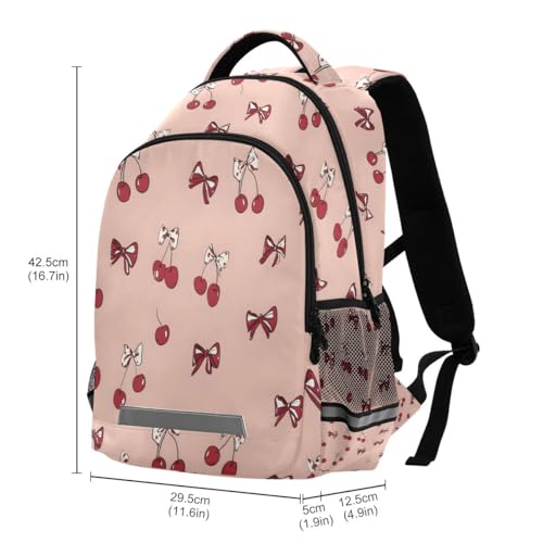 Cherry Bow Hand Drawn Pattern Backpacks for Kids School Bag Student Backpack Bookbag For Boys Girls Casual Bag3