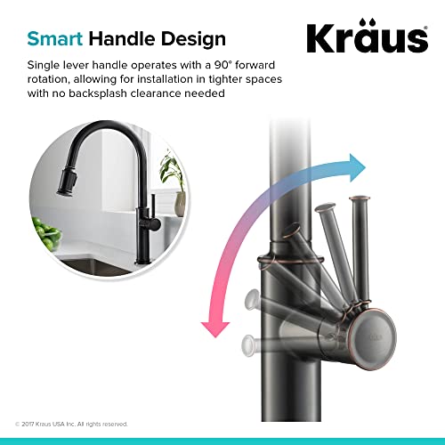 Kraus Sellette Single Handle Pull-Down Kitchen Faucet With Deck Plate In Oil Rubbed Bronze, Kpf-1680Orb #TOP6