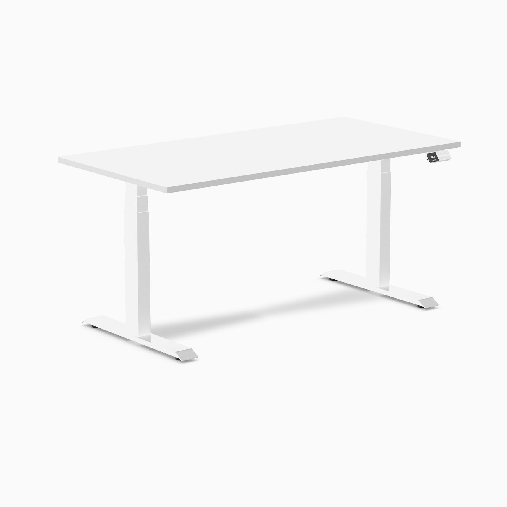 Desky Dual Laminate Sit Stand Desk White 59.1" White