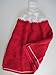 Crocheted Full Towel Valentine Bears and Hearts Kitchen Towel with Metallic White Yarn