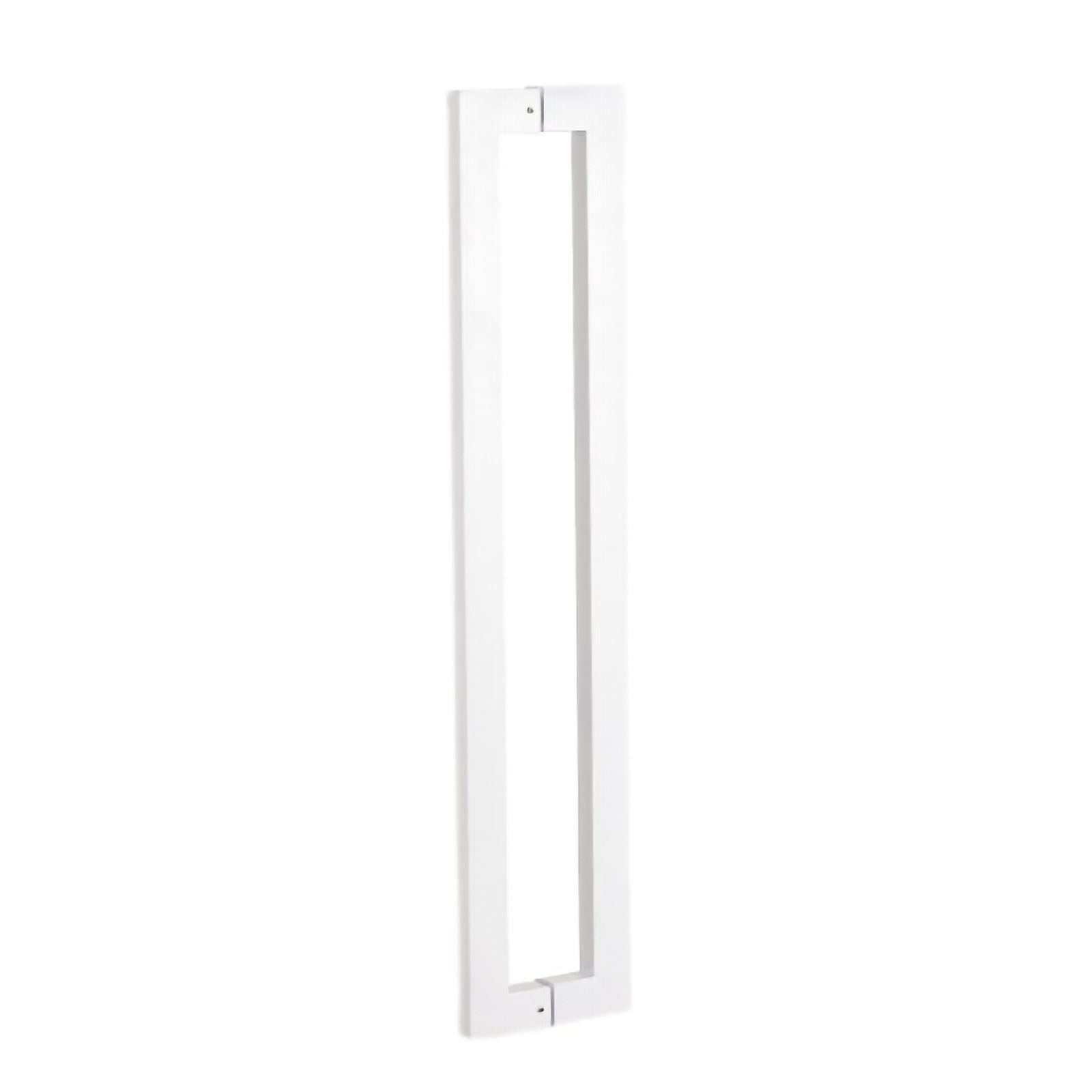 Poignée de porte coulissante en verre carrée moderne en acier inoxydable blanc