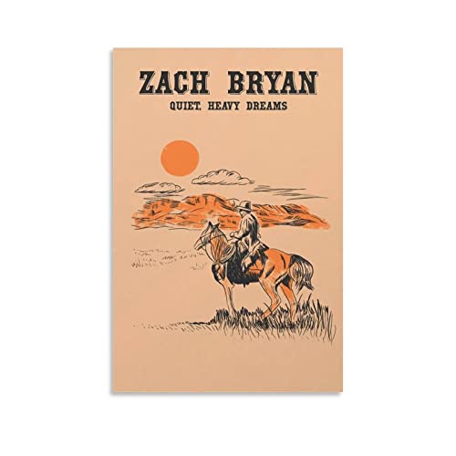 Poster Zach Bryan Quiet Heavy Dreams Toile Sans Cadre 60x90 cm