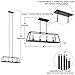 Linea di Liara Lorenzi Farmhouse Rectangle Chandeliers for Dining Room Light Fixture Over Table Dark Bronze 4-Light Fixtures Modern Linear Chandelier Island Lights for Kitchen Lighting, Bulbs Included