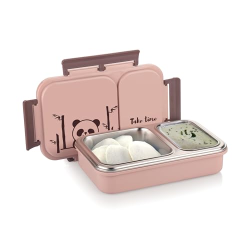 Attro Legacy 2 Insulated Lunch Box with Two Compartment BPA Free, Food Grade Ideal for School, Picnic, Office & Outdoor - 600ml Peach (B0CX92MML3) Amazon Price History, Amazon Price Tracker