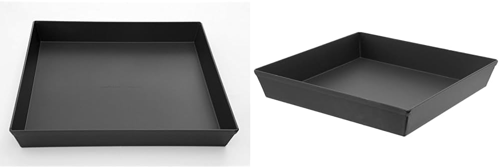 LloydPans 12x12x1.5 inch Sicilian Style Pizza, Pan Pre-Seasoned & 10x10x1.5 inch Sicilian Style Pizza Pan, Pre-Seasoned