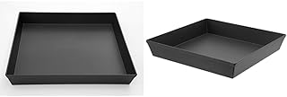 LloydPans 12x12x1.5 inch Sicilian Style Pizza, Pan Pre-Seasoned & 10x10x1.5 inch Sicilian Style Pizza Pan, Pre-Seasoned