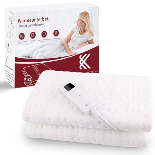 REDKEY Scaldaletto Elettrica Singolo,160x130 cm Sottocoperta,7 Temperature,Coperta Termica con Spegnimento Automatico,Termoforo,Lavabile