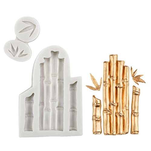 Molde de silicona para pasteles forma panda y bambú