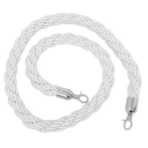 SHINEOFI Corde de Barrière de File d'Attente Tressée Résistante aux Intempéries avec Crochets en Alliage de Zinc pour Gestion de Foule en Zones VIP...