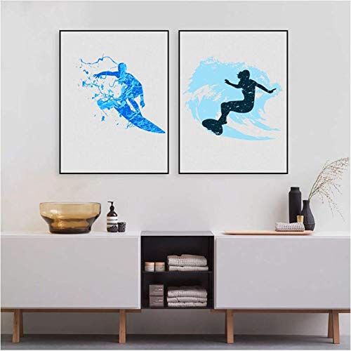 Surf Abstrait Moderne Mur Art affiche grand format pour chambre