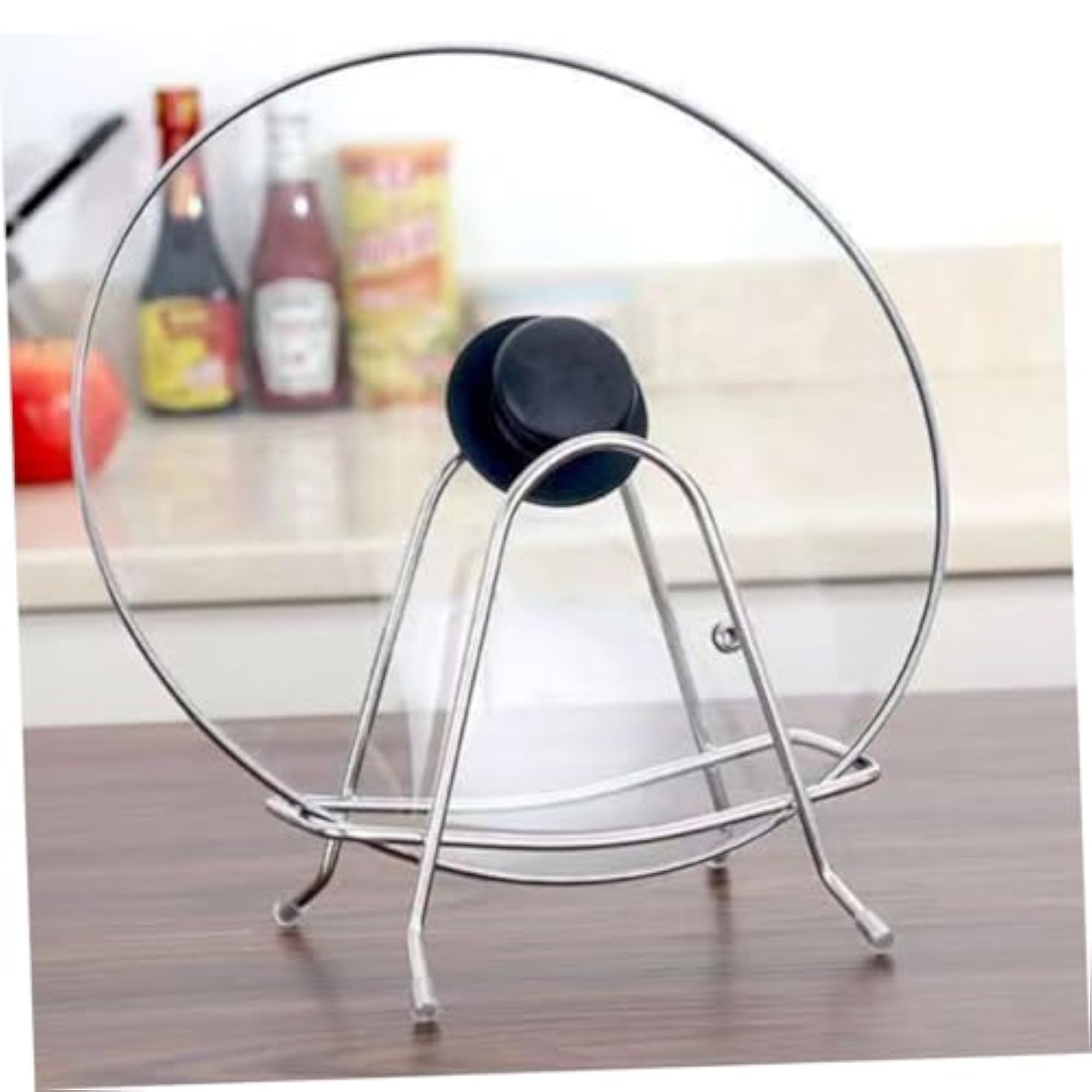 4Pcs Stainless Steel Cutting Board Rack Set Pot Lid Holder