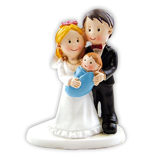 Paar mit Baby zu Hochzeit oder Taufe ca.8 cm