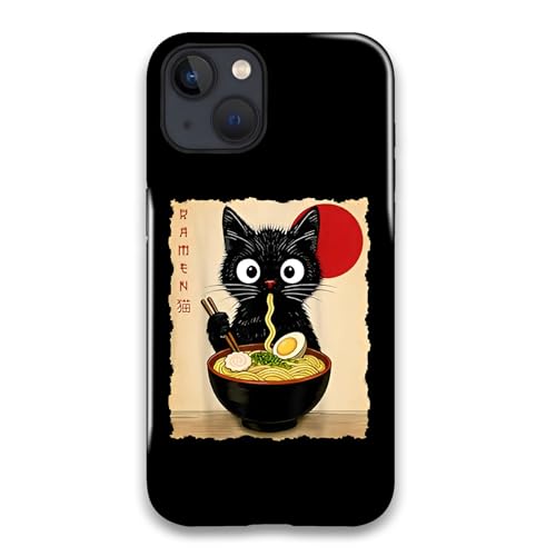 Coque rigide chat japonais ramen antichoc pour protéger votre iPhone 14 Plus