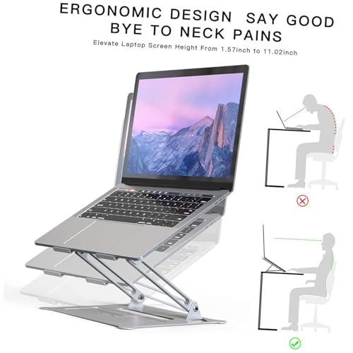 Soporte ajustable de aluminio para notebook KOMBIUDA miniatura 6