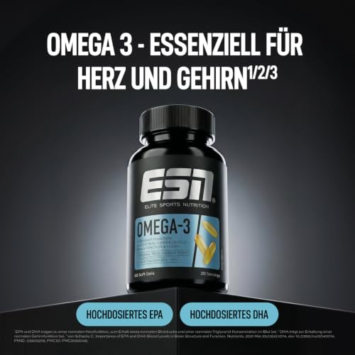 ESN Super Omega-3, 60 Kapseln, hochdosiert – Ansicht 3