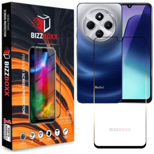 Image of Tempered Glass for Compatible with Redmi 14C 5G | Edge-to-Edge Full Coverage | 9H Hardness | Full Glue | HD Clarity | Easy Installation Kit - Pack of 1