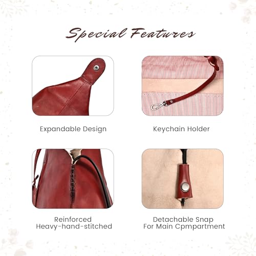 Image of OLD TREND Genuine Leather Forest Island Tote | Spacious Handbag with Removable Inner Pouches