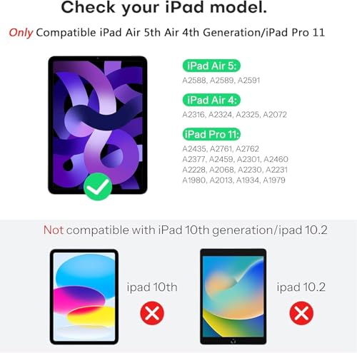 Image of Tempered Glass Screen Protector iPad Air 5th 4th Generation (Air 5 /4, 10.9 Inch, 2022 /2020) iPad Pro 11 Inch (2022 /2021 /2020 /2018)