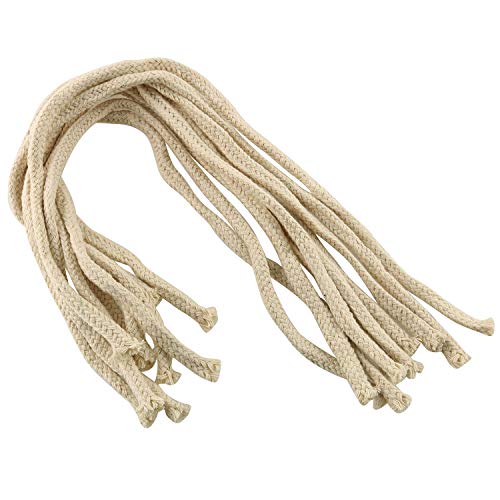 Tegg Oil Lamp Wick 20PCS 5mmx43cm Round Cotton Kerosene Burner Replacement Wicks for Kerosene Alcohol Lamp Lantern Candle