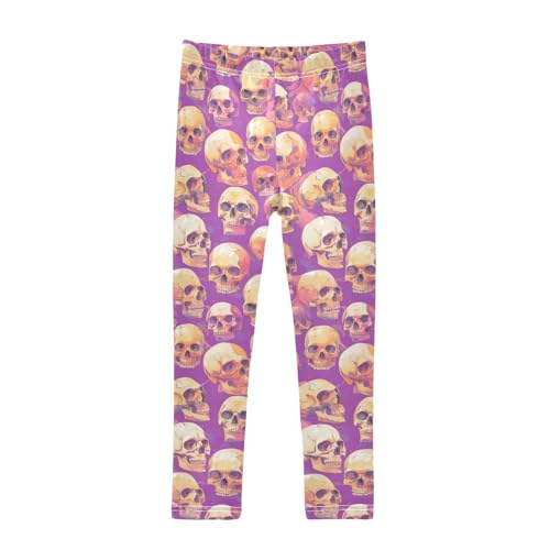 KLL Skulls Seamless Toddler Girls Legging Stretchy High Waisted Sweatpants Gym