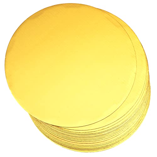 Tablas de pastel doradas de 10 pulgadas, 40 paquetes de círculos redondos, base de cartón de grado alimenticio, placa de pastel