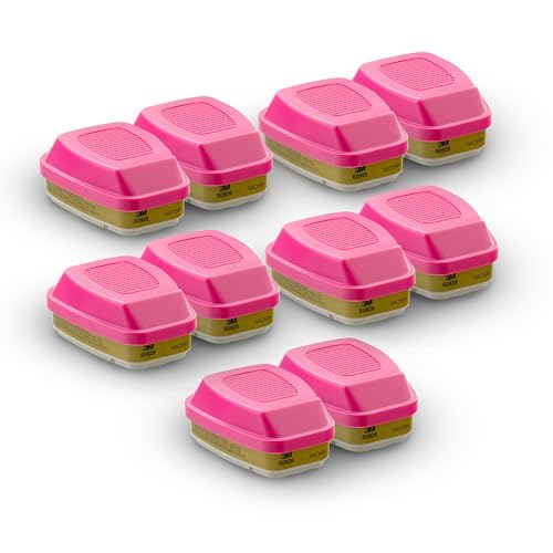 3M 60926 P100 Multi-Gas/Vapor Cartridges (5 Pairs, 10 Filters) for 3M 6000, 6500, 7500, 7800S, FF-400 & Scott AV-3000 (SureSeal/HT) Respirators – Organic Vapor, Acid Gas & Particulate Protection