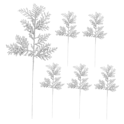 CLISPEED 6 Piezas De Plantas Artificiales De Helecho Musgo Falso para Exteriores Árboles Artificiales Plantas Colgantes Falsas Guirnaldas De Ramas De Pino para Exteriores Ramas De