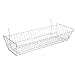 White Wire Peg Board Basket 24 x 10 x 5