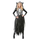 XXLOG Skeleton Costume Women Skeleton Dress Halloween Costumes for Women Skeleton Queen Princess Costume L