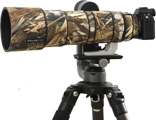 Image of ROLANPRO Camoflage Lens Cover for Sony FE 200-600mm F5.6-6.3 G OSS Coat Lens Protective Sleeve Case-#39 Reed B Waterproof