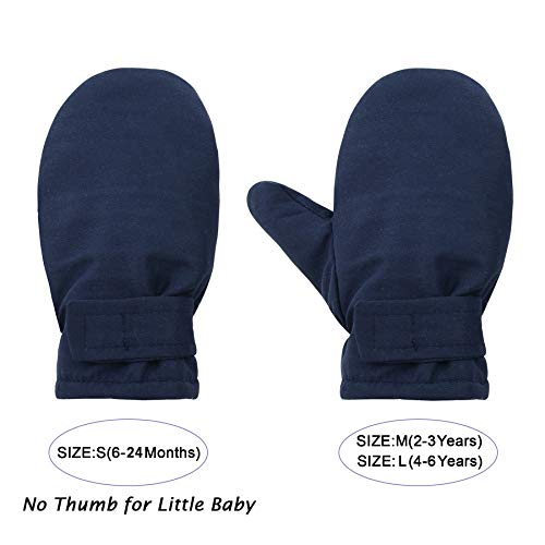 Zando Toddler Mittens Waterproof Snow Gloves Lined Kids Glove Baby Mittens Winter Warm Fleece Gloves3