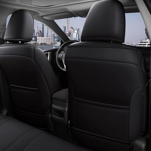 Image of AOMSAZTO Custom Fit Seat Covers for Toyota Corolla 2014 2015 2016 2017 2018 2019 L, LE, LE Eco, Plus Sedan Car Seat Cover Full Set Waterproof, Full Set Faux Leather Black