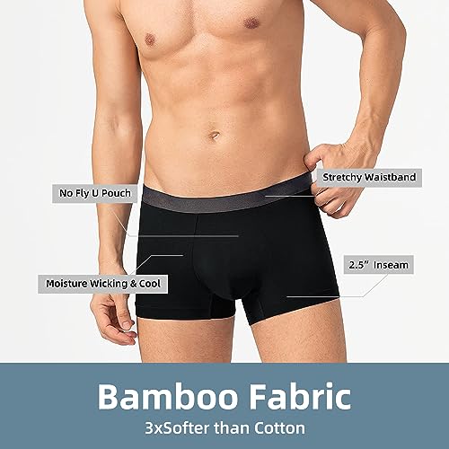 Mens Underwear Bamboo Viscose Boxer Briefs for Men 5 pack, Tagless, Soft and Breathable Men Underwear Multipack2