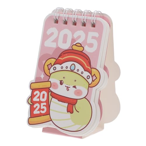 TIDTALEO 年ミニ卓上カレンダー 卓上日めくりカレンダー 安定スタンド付き かわいいキャラクター デスク用スケジュール管理 ホームオフィス