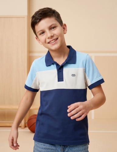 Image of Amazon Brand - Symbol Boy's Color Block Regular Fit Polo Shirt