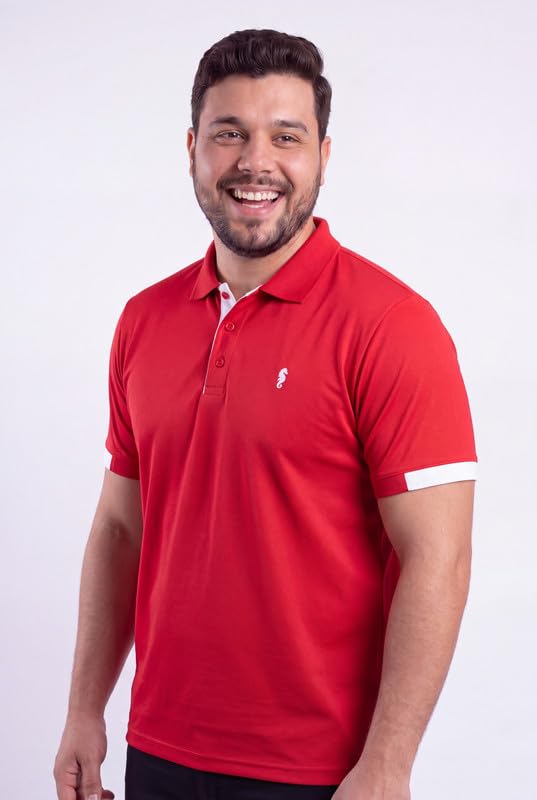 Image of EPPE Men's Plus Size Polo T-Shirt |Regular Fit, Stretchable Micropolyester Half Sleeve T-Shirt for Men|Casual & Sports Wear