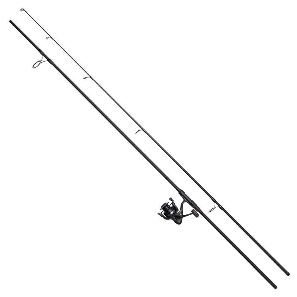 DAM Charger Carp FD Combo, Freshwater Angler Fishing Rod & Reel Carp Fish, Strong Leightweight & Versatile, Black & Grey, 3.66m Moderate Fast Rod, 6000 Size Reel