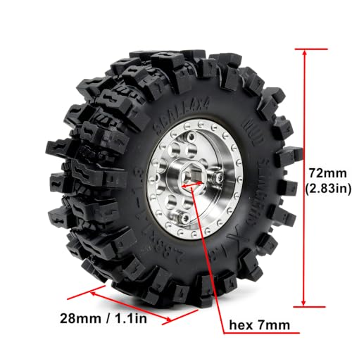 HOBBYSOUL Stainless Steel 1.3 Wheels and Tires