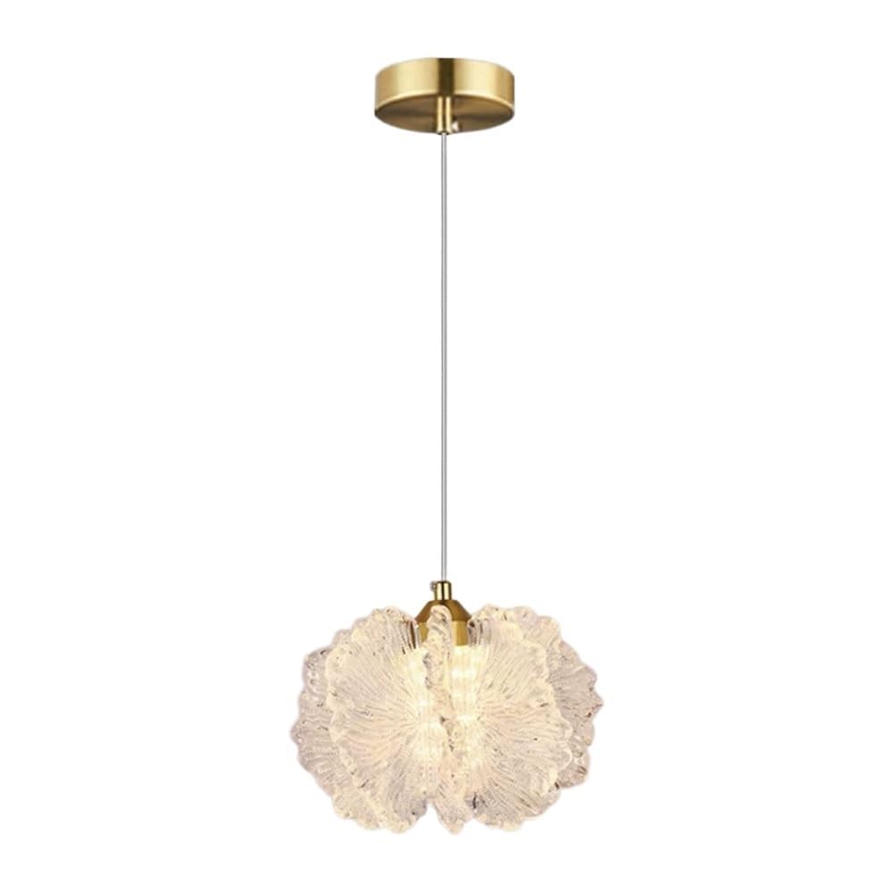 Suspension sphérique fleur dorée pour éclairage de chevet - 8