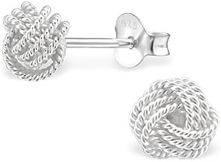 The Rose & Silver Company Women 925 Sterling Silver Knot Stud Earrings