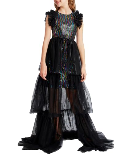 Image of GRACE KARIN Girls Dresses Sequin Party Formal Pageant Dress Tween Girl Birthday Tulle Prom Princess Maxi Dress Size 5-14