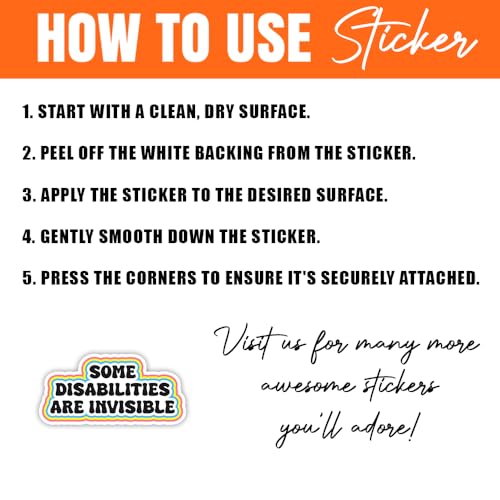 Image of MAIANEY | Disability Awareness Sticker Pack - 10PCS, 3x3 inch Inclusion & Diversity Vinyl Stickers, Disability Pride Decals for Laptop, Classroom, Accessibility, Neurodiversity Advocate Gift