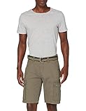 Zwei Eingrifftaschen Timezone Herren Loose Maguiretz Shorts, Braun (Military Grey 6168), W34(Herstellergröße:34)