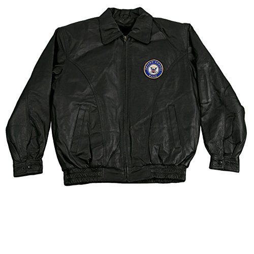 Men's Leather Jacket US Navy2