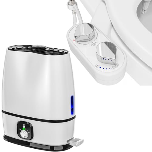 Clear Rear Bidet & Everlasting Comfort Humidifier 6L Black Bundle